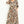 Evans Maxi Dress UK 18 Brown Print V-Neck Tiered Tie Waist