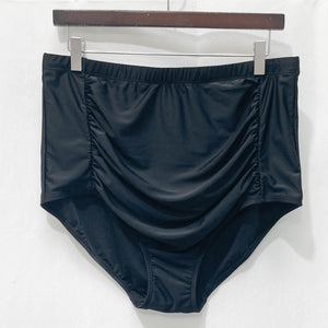 Evans Black High Rise Ruched Swim Brief UK 18