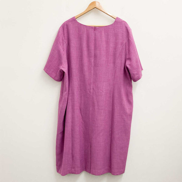 Lily Ella Pink Short Sleeve Round Neck Dress UK 26