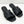 Cloudwalkers Black Faux Leather Slip On Open Toe Flat Sandals UK 8