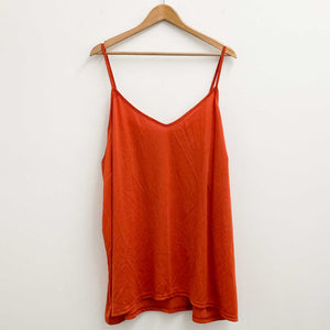 3 x Avenue Camisole Vests - 2 x black, 1 x burnt orange