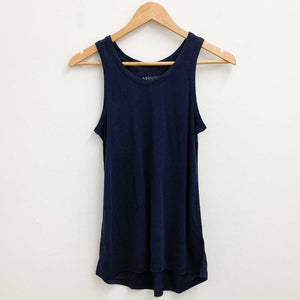 Asquith Navy Blue Sleeveless Pure Vest Top XS