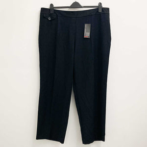 Avenue Black Curvy Straight Leg Pull-On Trousers UK 20
