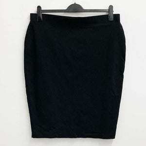 Dorothy Perkins Skirt UK 18 Black Stretch Knee Length Straight