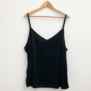 City Chic Black V-Neck Cami Vest Top UK 22/24