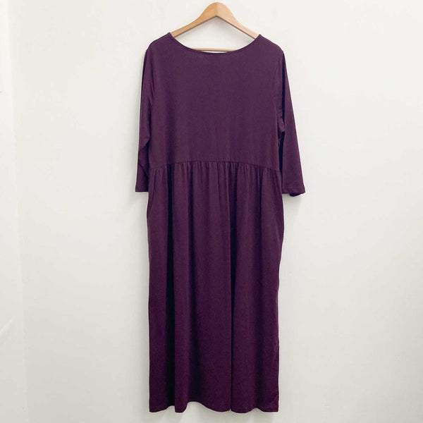 Loralette City Chic Midi Dress UK 18 Plum Cotton Jersey 