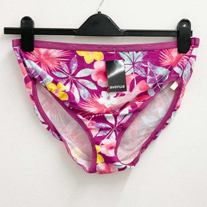 Avenue Pink Floral Print High Cut Cotton Blend Briefs UK 18/20