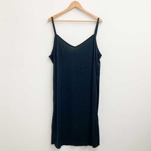 City Chic Black V-Neck Strappy Slip Dress UK 18