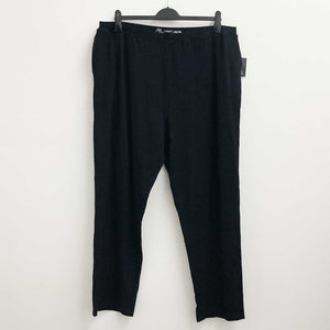 Avenue Black Cotton Blend Straight Leg Active Pants UK 22/24
