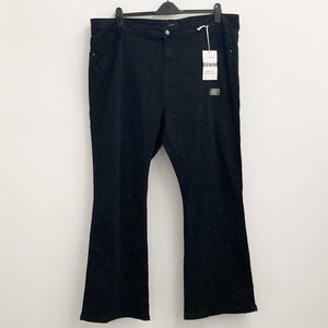 Evans Black Denim High Rise Bootcut Jeans UK 28 Long