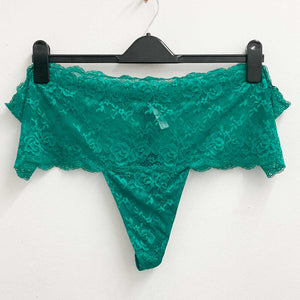 Fox & Royal by City Chic Green Lace High Rise Thong UK 24