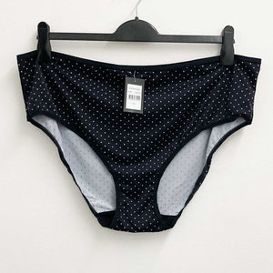 Avenue Black & Pink Spot Microfibre High Cut Briefs UK 30/32