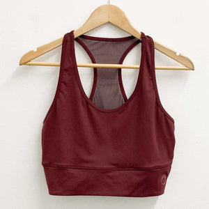 Frost Body Deep Vine Red I Am Core Cropped Yoga Top L