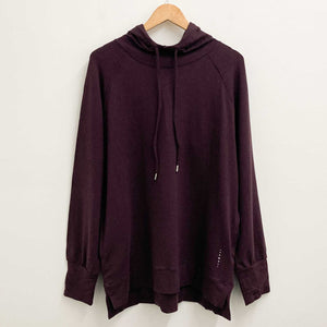 Asquith Mulberry Purple Heavenly Bamboo Organic Cotton Blend Hoodie XL