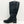 Evans Black Faux Leather Lace Detail Tall Boots UK 5 Extra Wide 