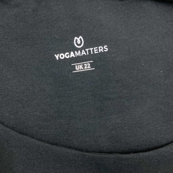 Yogamatters Eco Crop Yoga Top UK 22 Black