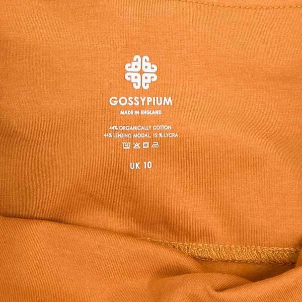 Gossypium Shorts UK 10 Ginger Rhythm Yoga Organic Cotton Blend