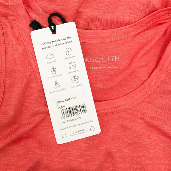 Asquith Coral Pure Tencel Vest Top L