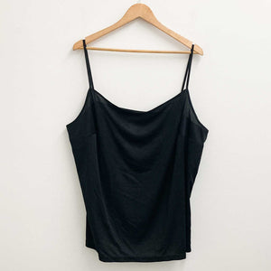 3 x Evans Black Strappy Cami Vest Tops UK 22