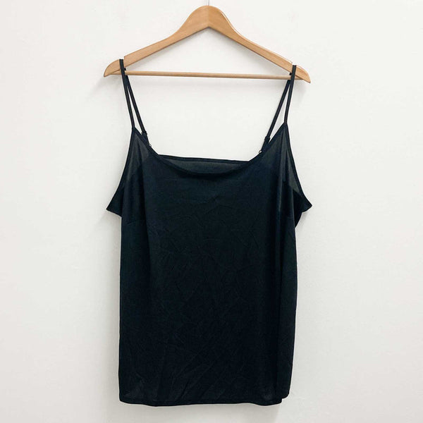 3 x Evans Black Strappy Cami Vest Tops UK 22