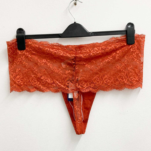 Fox & Royal by City Chic Orange Lace High-Cut Thong UK 18