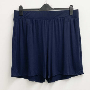 Avenue Stretch Jersey Shorts UK 20 Navy High Rise Relaxed Fit