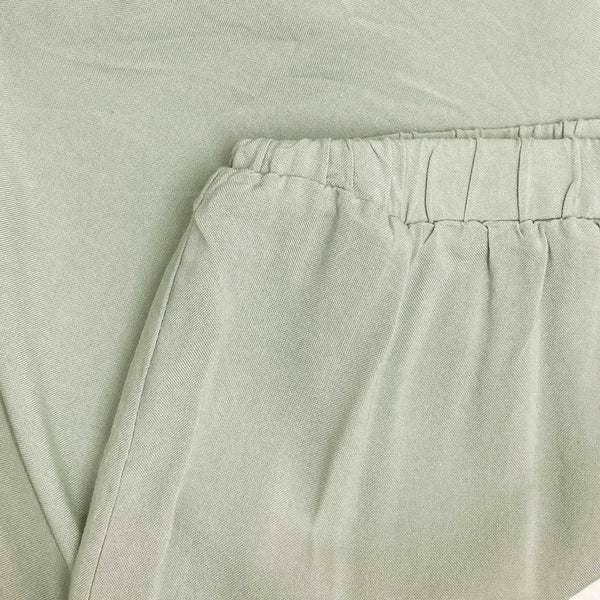 City Chic PJ Shorts UK 20 Green Frill Trim 