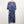 Evans Midi Dress UK 18 Blue Floral Patchwork Print V-Neck 