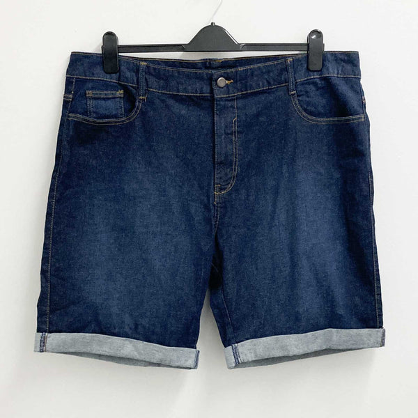 Evans Shorts UK 22 Denim Dark Wash Rolled Cuff