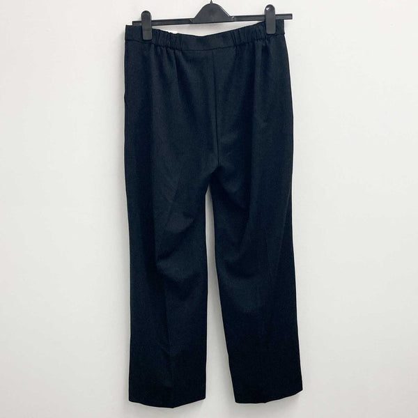 Evans Wide Leg Trousers UK 14S Black High Rise