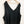 Evans Black Shirred Shoulder Sleeveless V-Neck Top UK 30