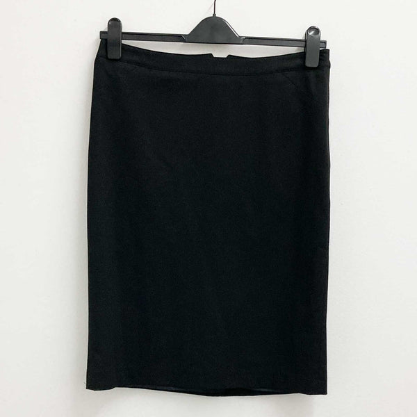 Monsoon Skirt UK 12 Black Knee Length Straight Plain