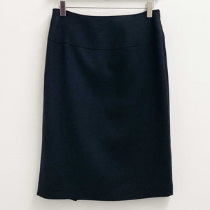 Marilyn Anselm Hobbs Skirt UK 10 Black Wool Knee Length Straight