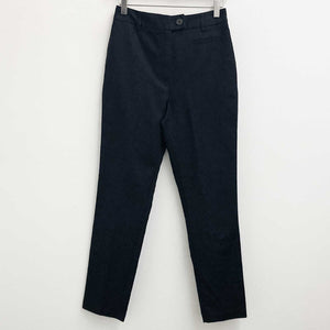 Warehouse Trousers UK 8 Black Stretch Cotton Slim Leg