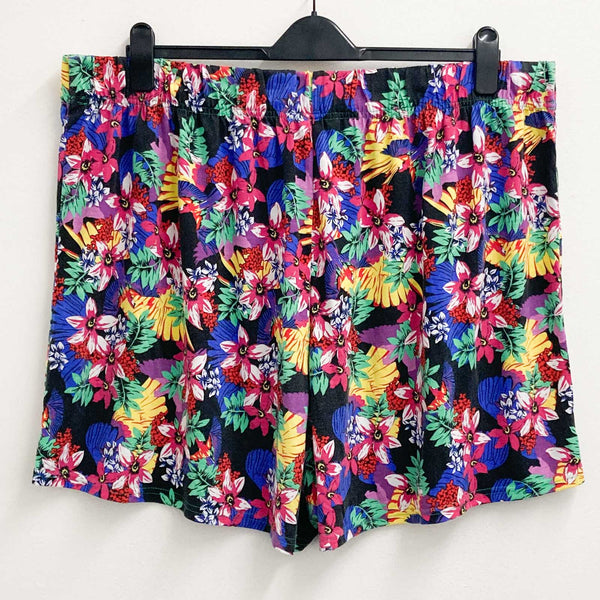 Simply Be Shorts UK 26 Multicoloured Floral Print Jersey 