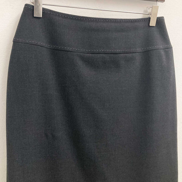 M&S Skirt UK 8 Charcoal Grey Knee Length Straight