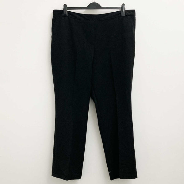 Evans Trousers UK 24R Black Straight Leg 