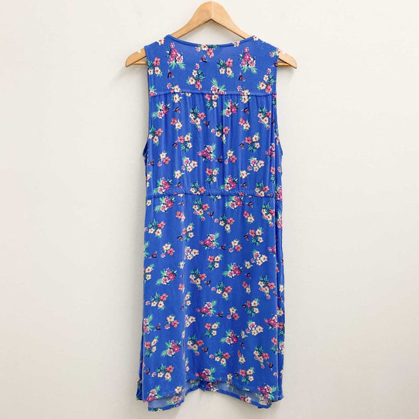 BHS Authentic Dress Size 18 Blue Floral Print Sleeveless 