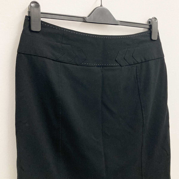 Next Skirt Size 14R Black Knee Length Straight