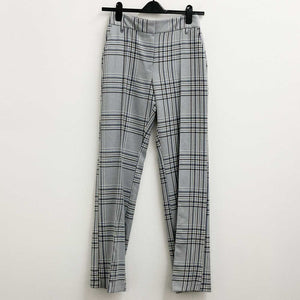 Primark Trousers Size 10 Light Blue Check Tailored 