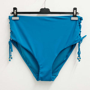 City Chic Blue Lagoon High Rise Bikini Tie Briefs UK 18