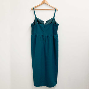 Women's Plus Size Sassy V Dress - Emerald