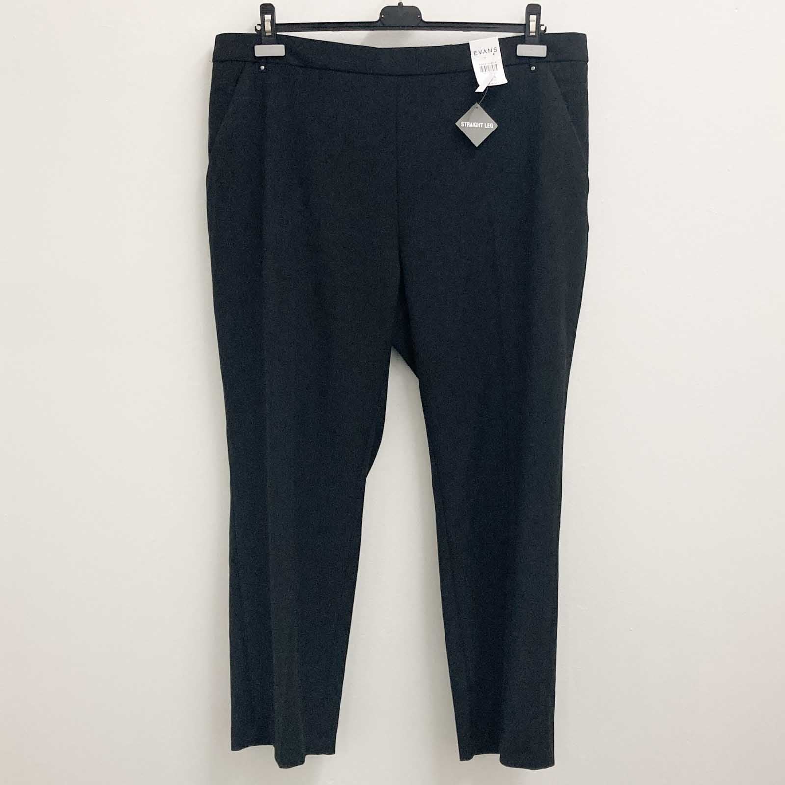 Evans Black Straight Leg Trousers