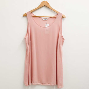 Evans Pink Scoop Neck Vest UK20